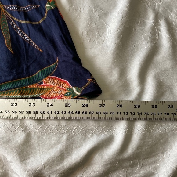 LOFT Navy Floral Midi Dress - Picture 12 of 14